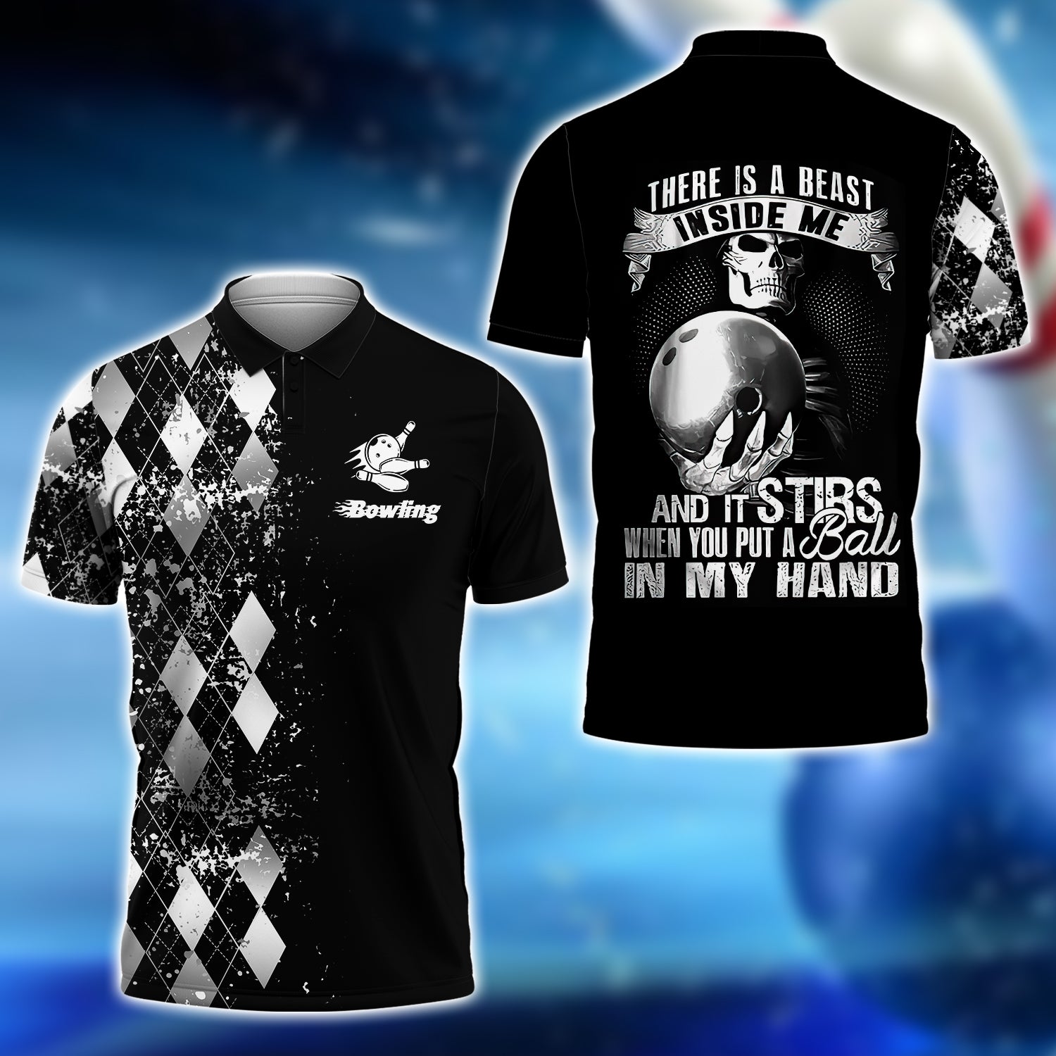 There Is A Beast Inside Me Silver Bowling 3D Shirt - QB95