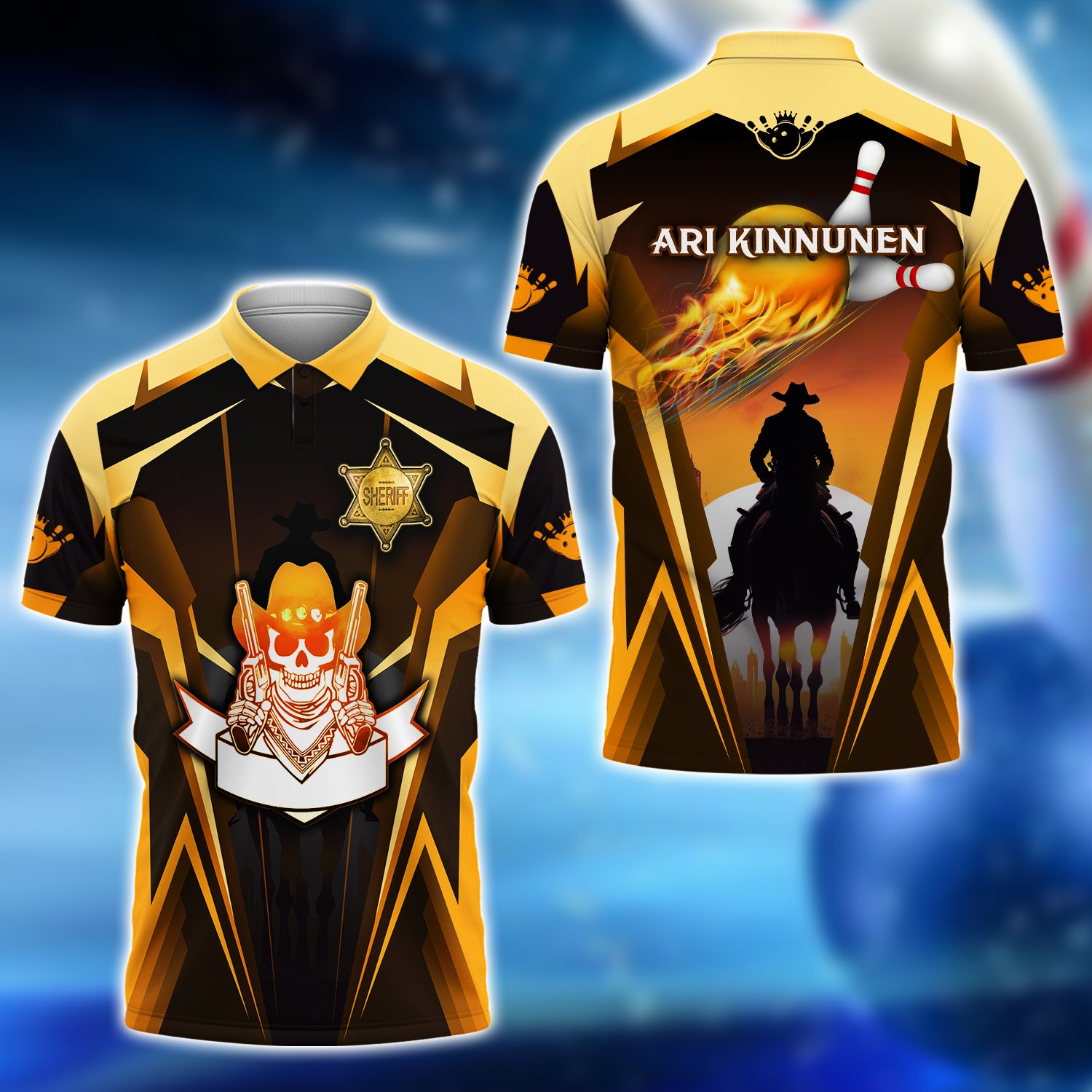 ARI KINNUNEN Cowboy Bowling 3D Shirt - QB95