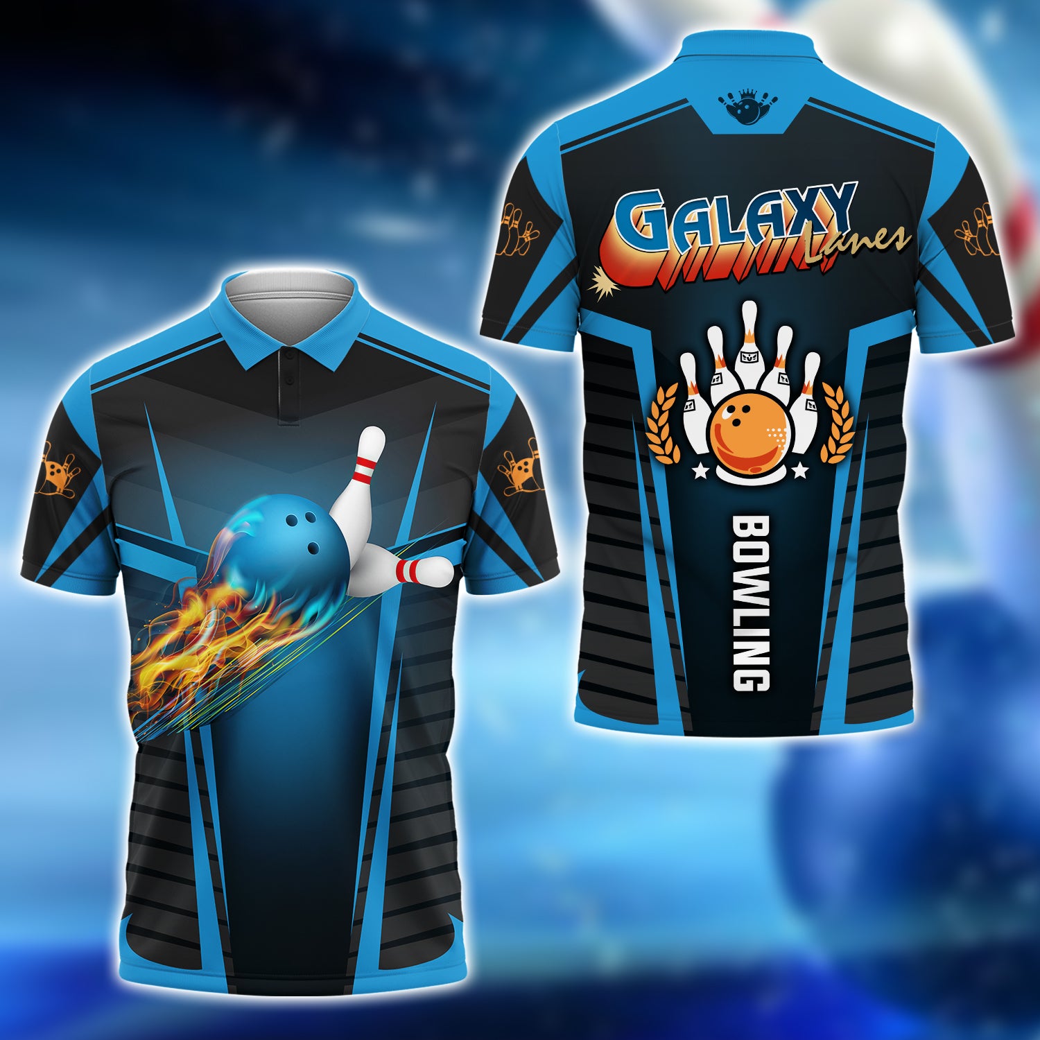 Galaxy Lanes Bowling Team 3D Shirt - QB95