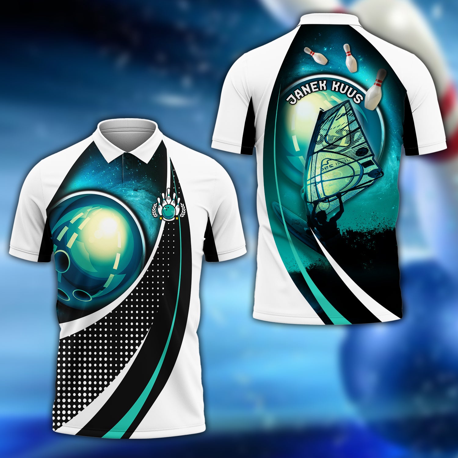 JANEK KUUS Bowling Abstract Colorful 3D Shirt - QB95