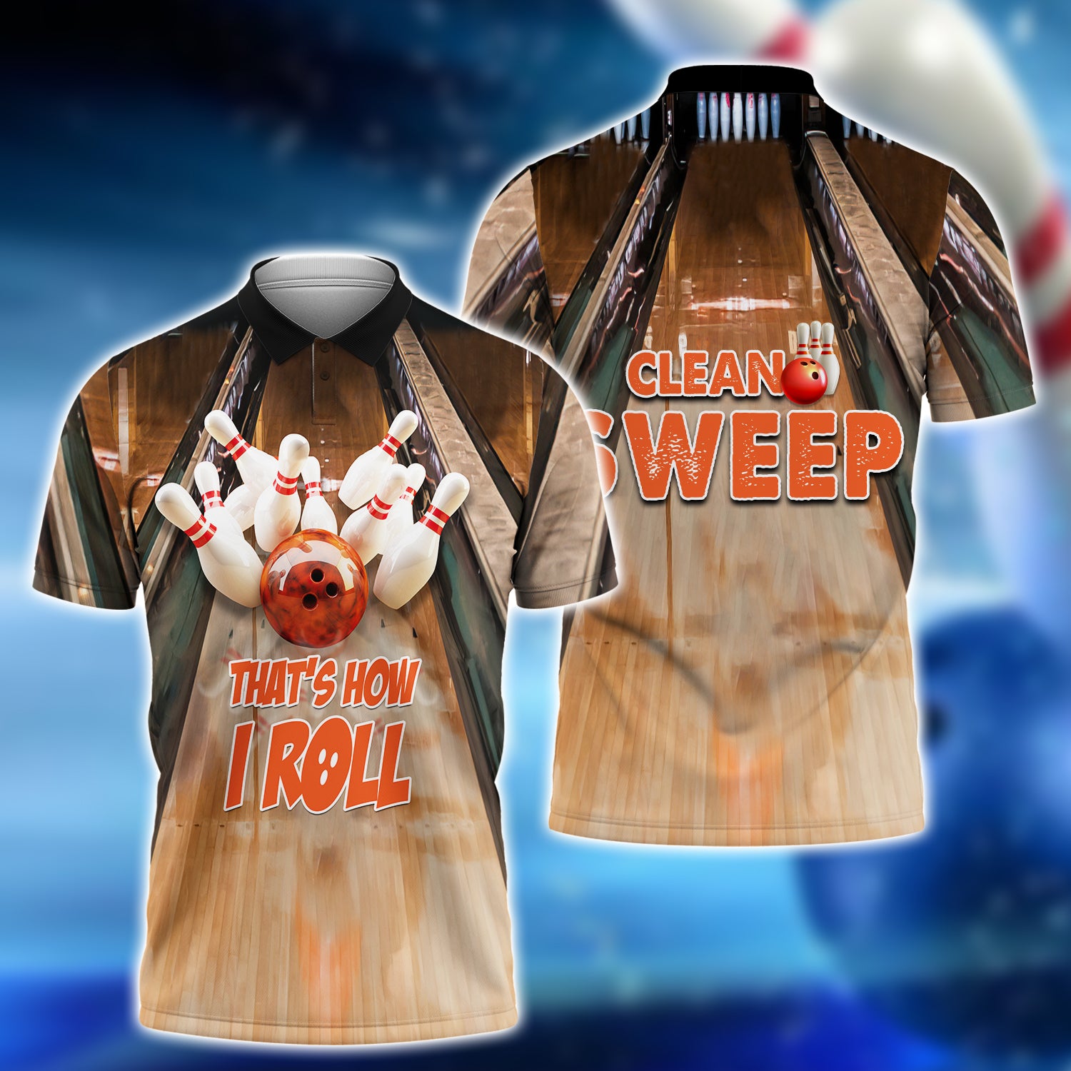 Classic Bowling That's How I Roll  3D Polo Shirt QB95