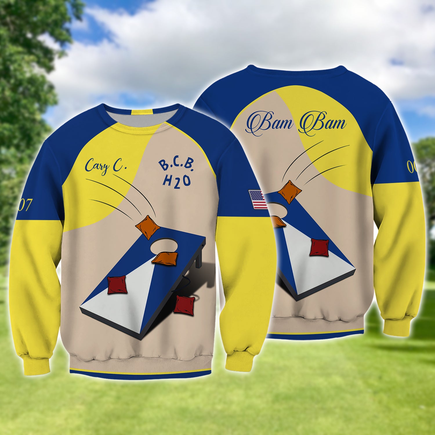 Cary C. Cornhole 3D Shirt - QB95