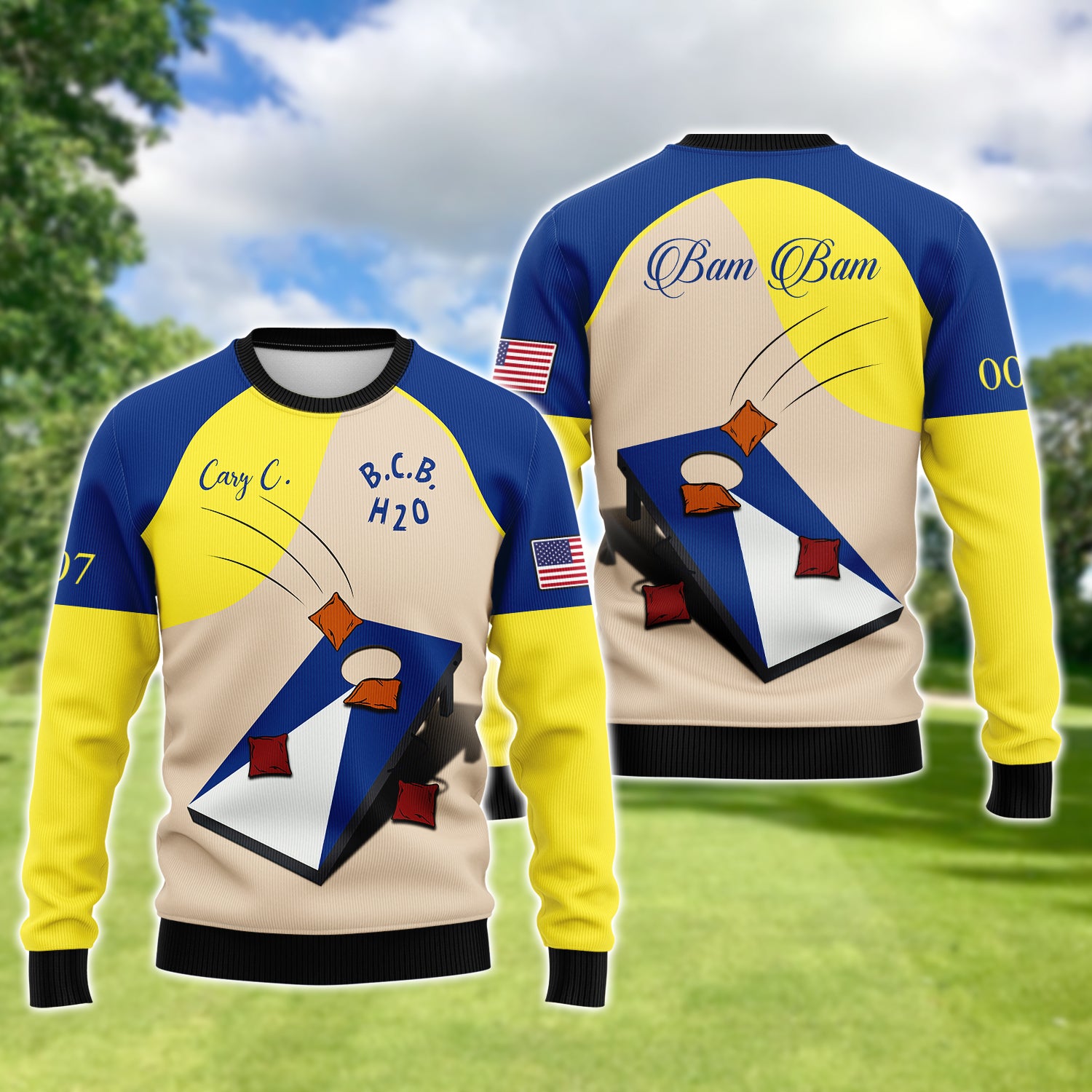 Cary C. Cornhole 3D Shirt - QB95