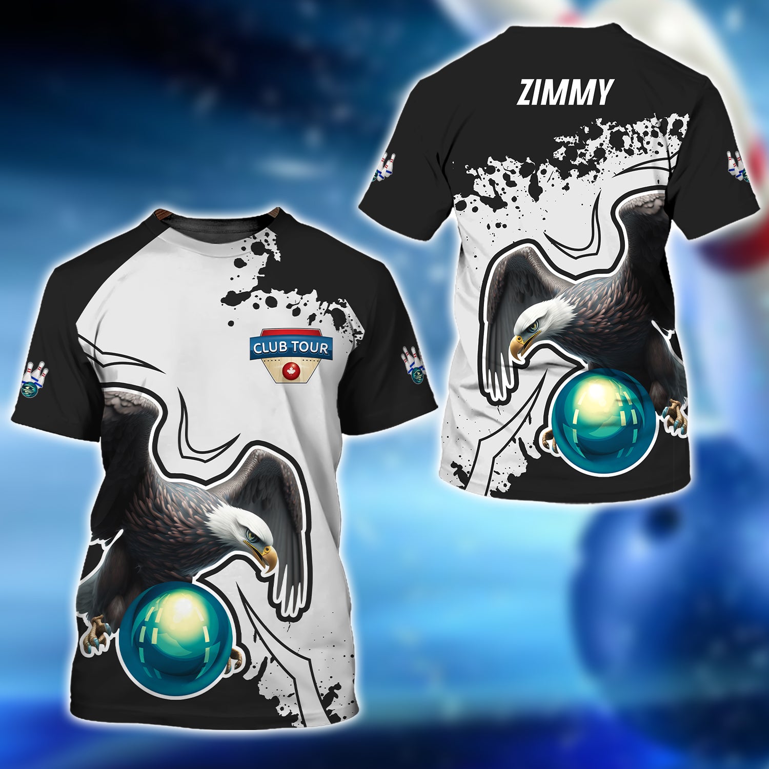 ZIMMY American Eagle Bowling 3D Shirt - QB95