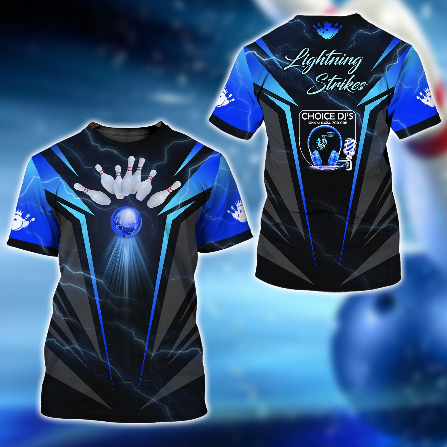 [No Name] Lightning Strikes Team 3D Shirt - QB95