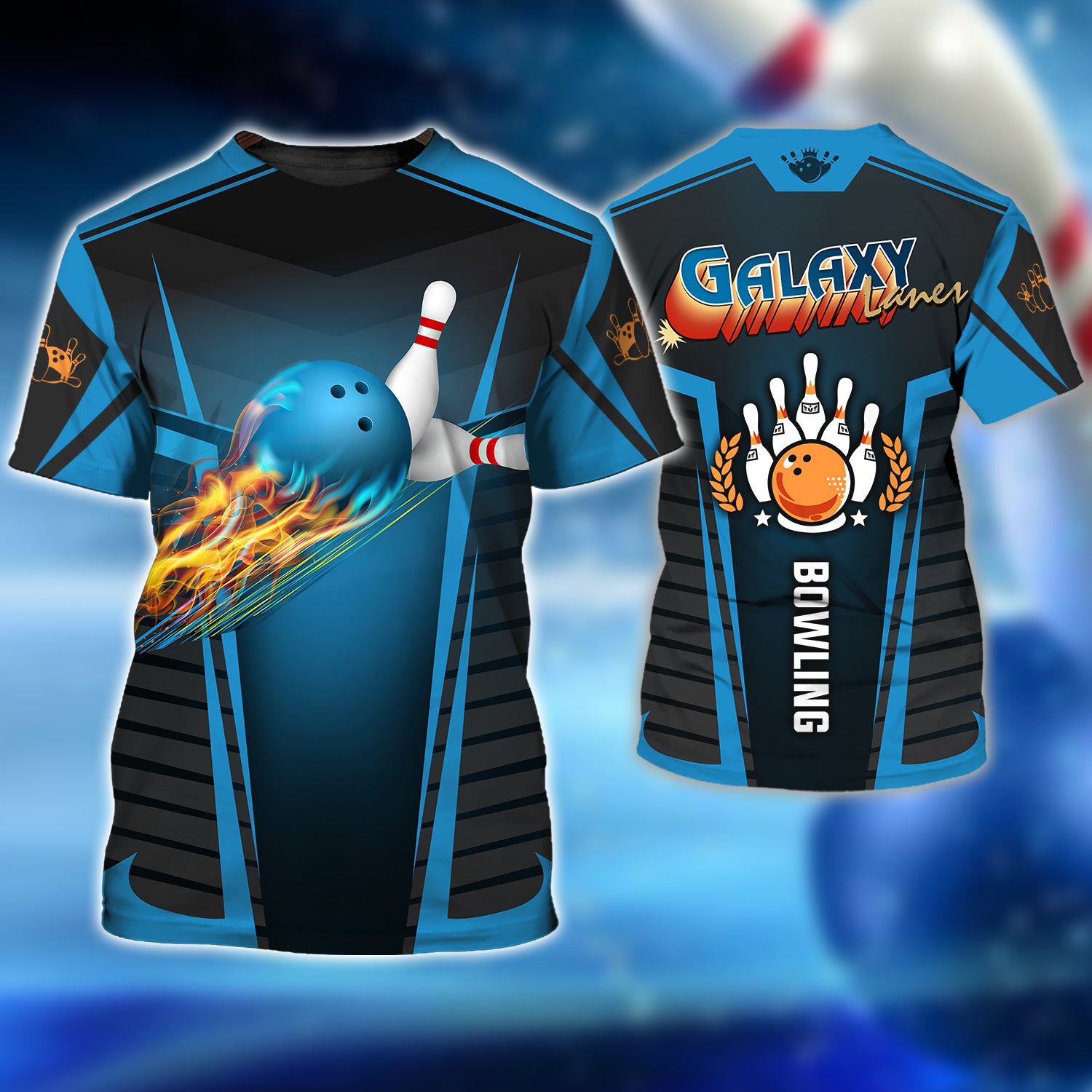 Galaxy Lanes Bowling Team 3D Shirt - QB95