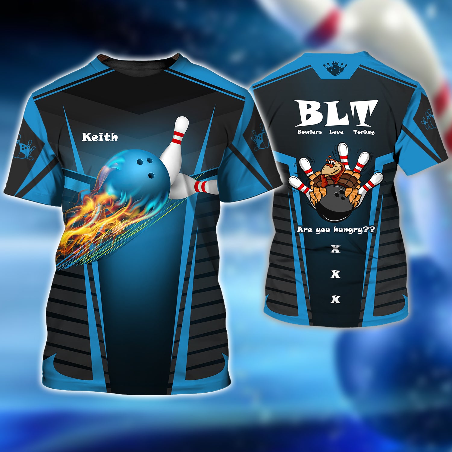 Keith BLT Bowling Team 3D Shirt - QB95