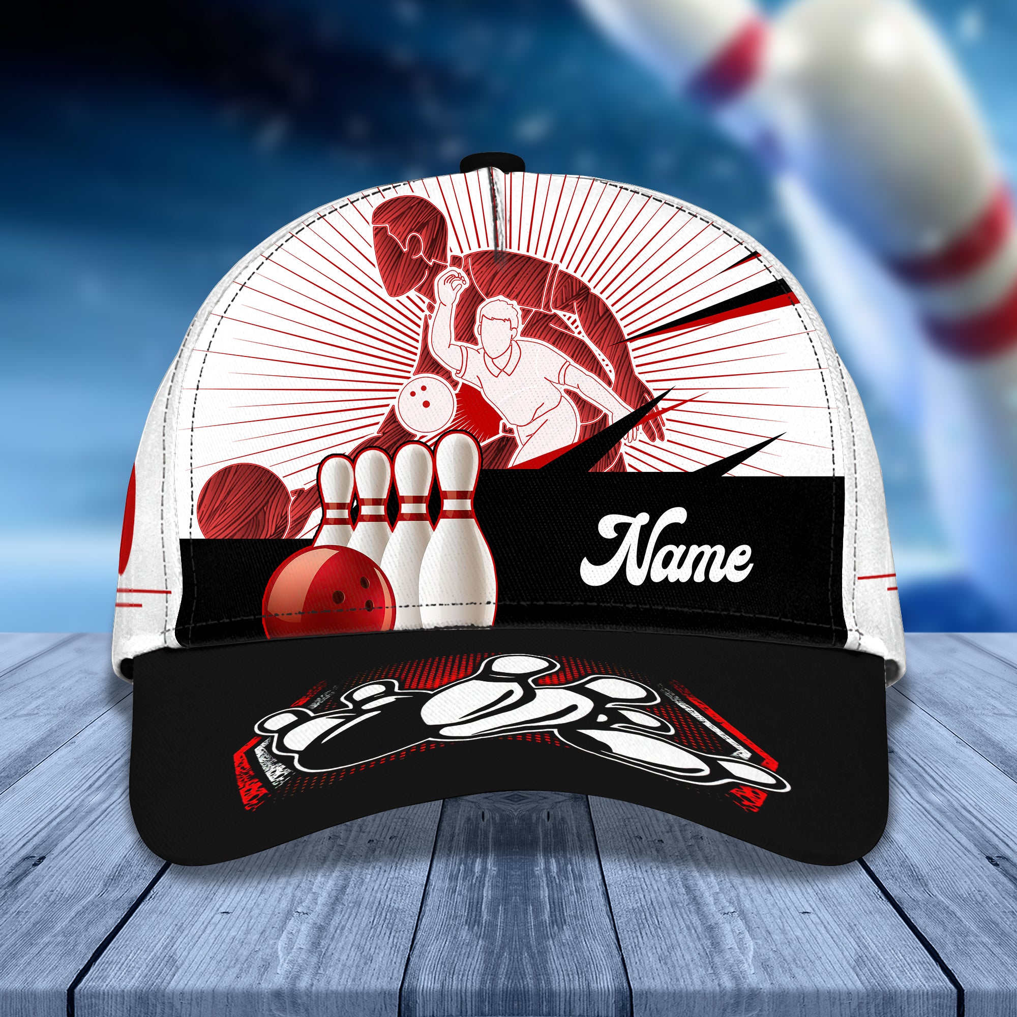 Bowling Personalized Name Classic Cap Best Gift For Bowling Player QB95