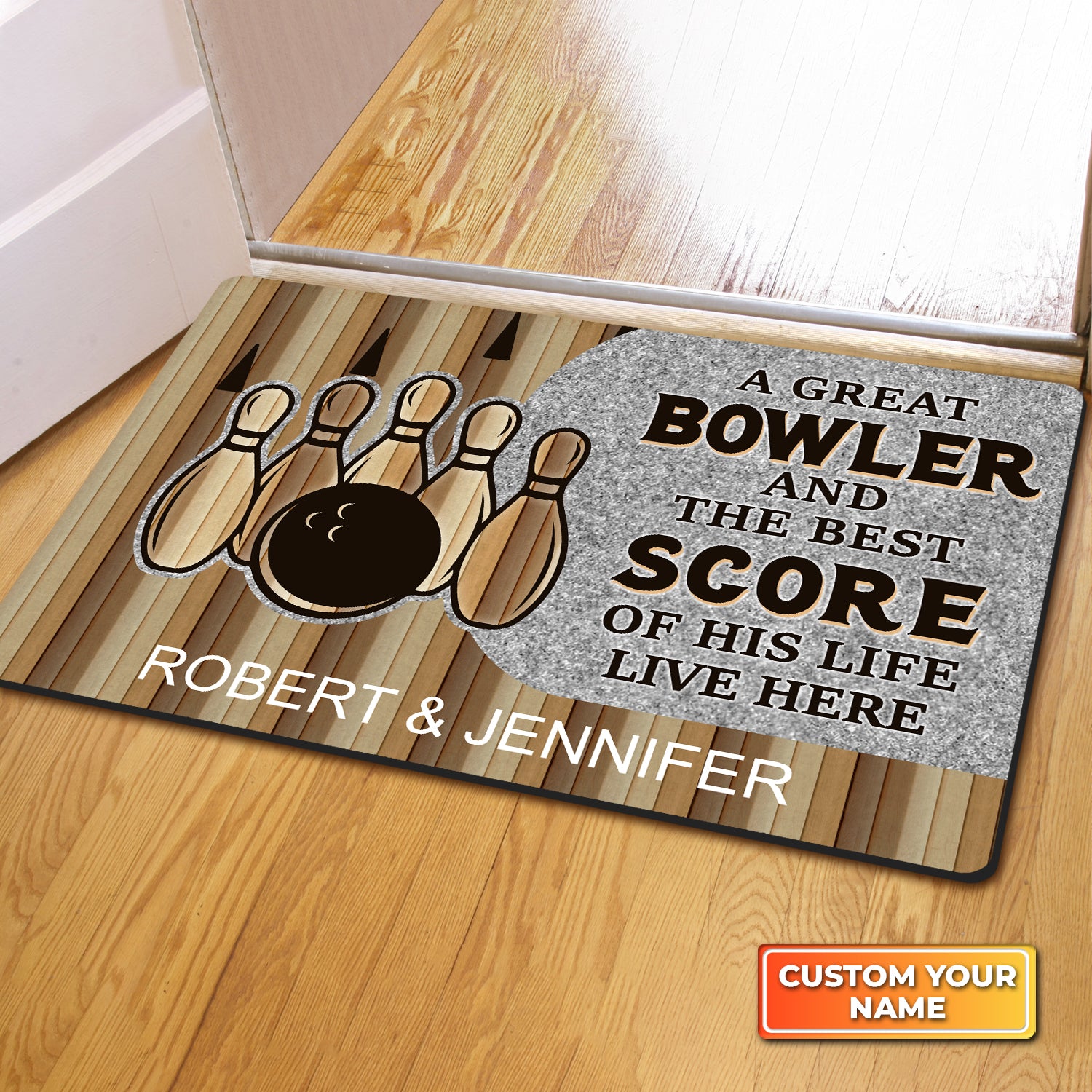 Bowling The Best Score Personalized Doormat Gift For Bowler