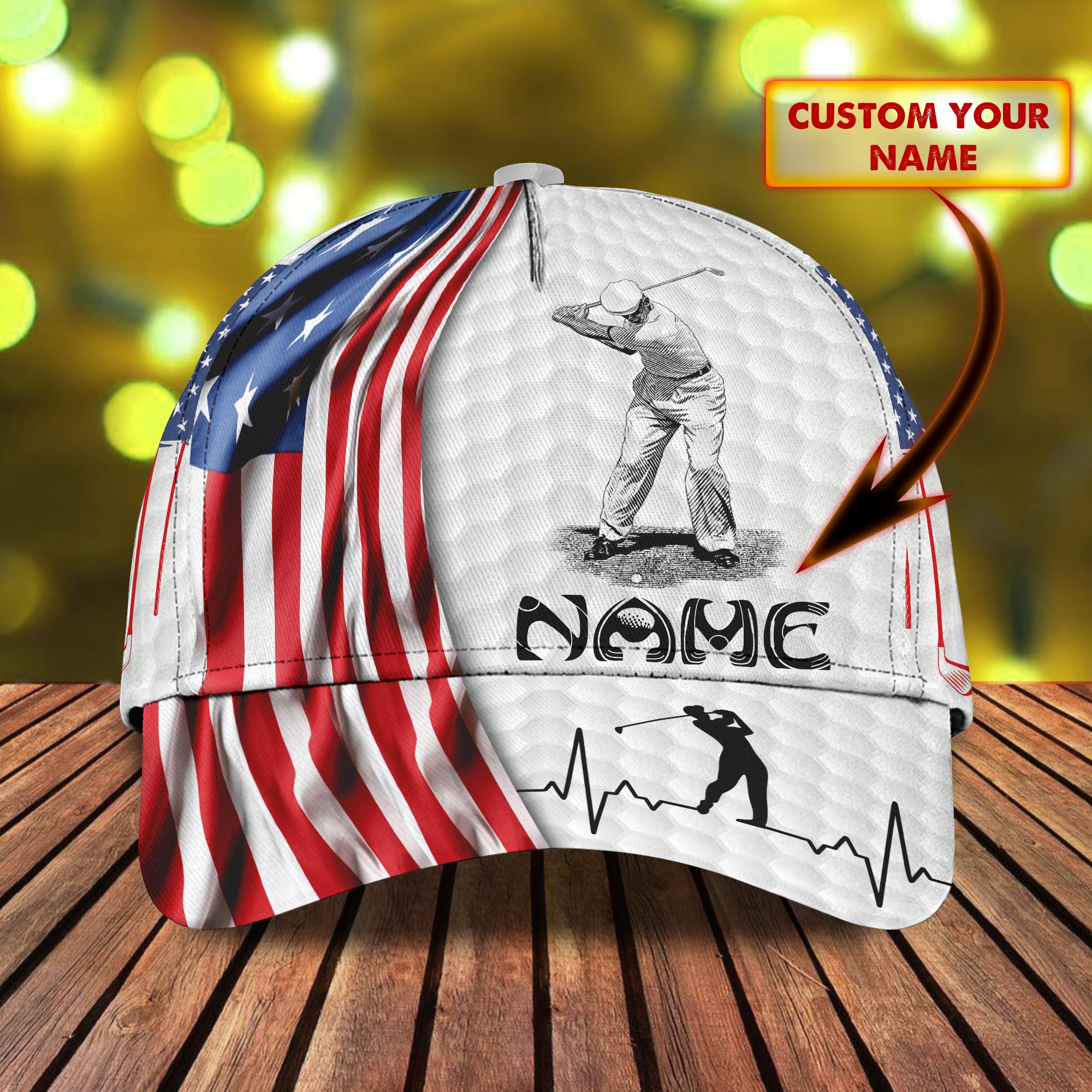 Golf USA - Personalized Name Cap Gift For Men