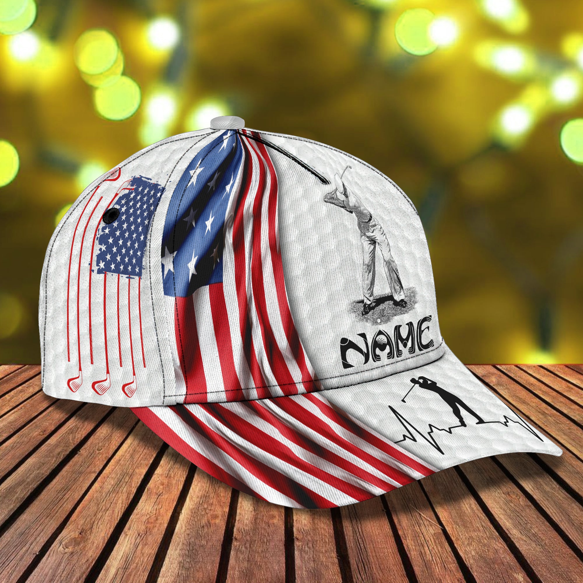 Golf USA - Personalized Name Cap Gift For Men