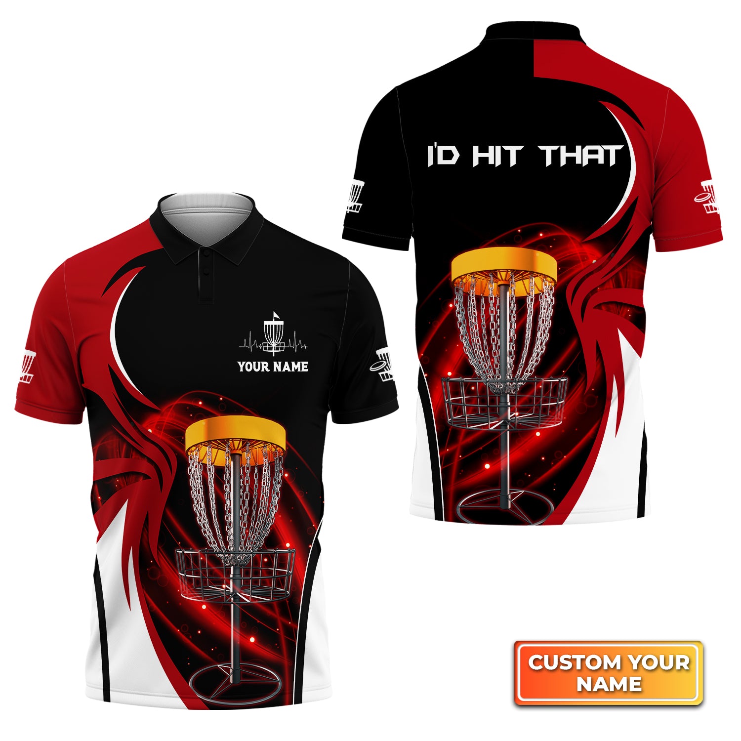 Disc Golf I'd Hit That Personalized Name 3D Polo Shirt Gift For Disc Golf Players QB95