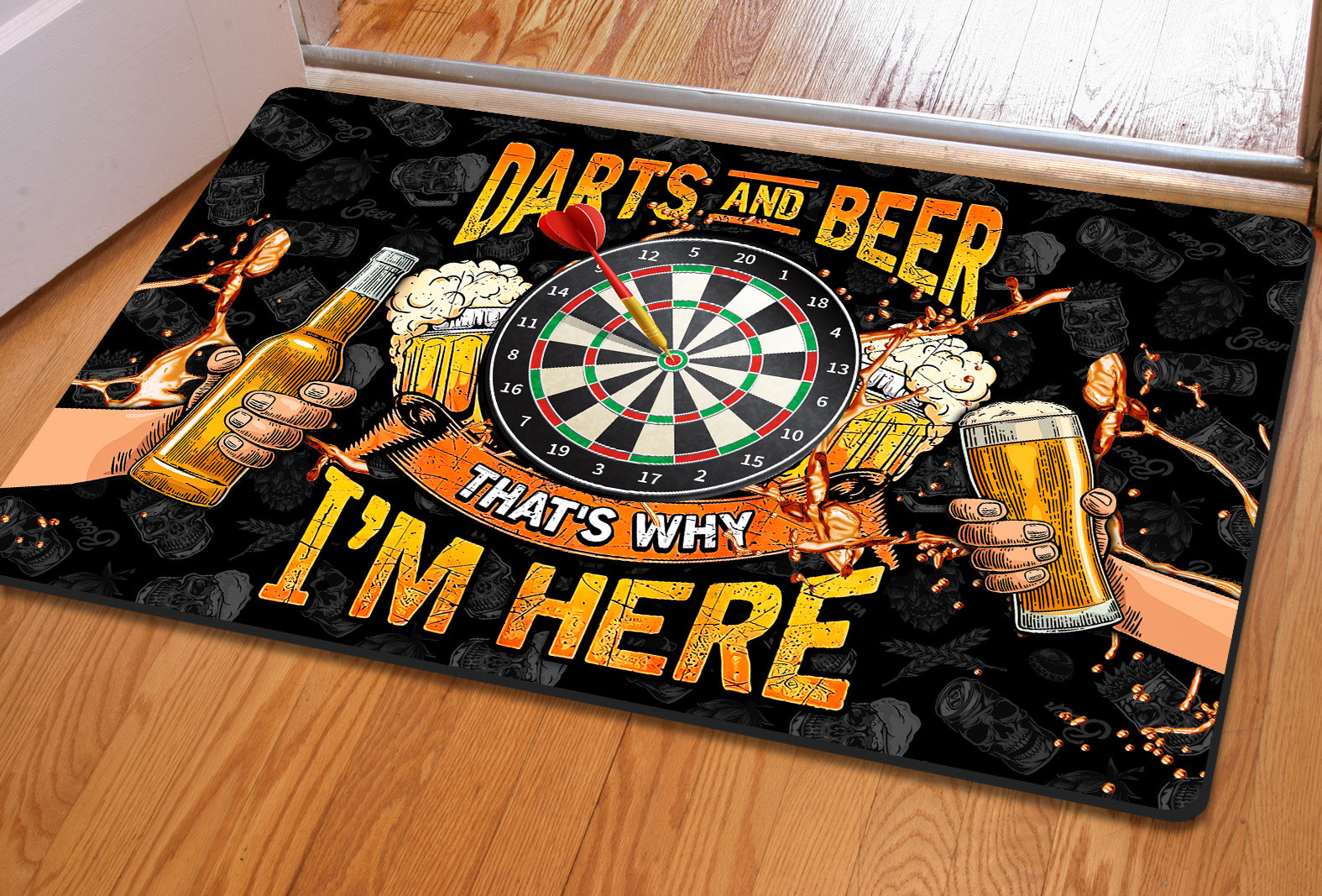 Darts And Beer That's Why I'm Here Doormat Gift For Darts Player