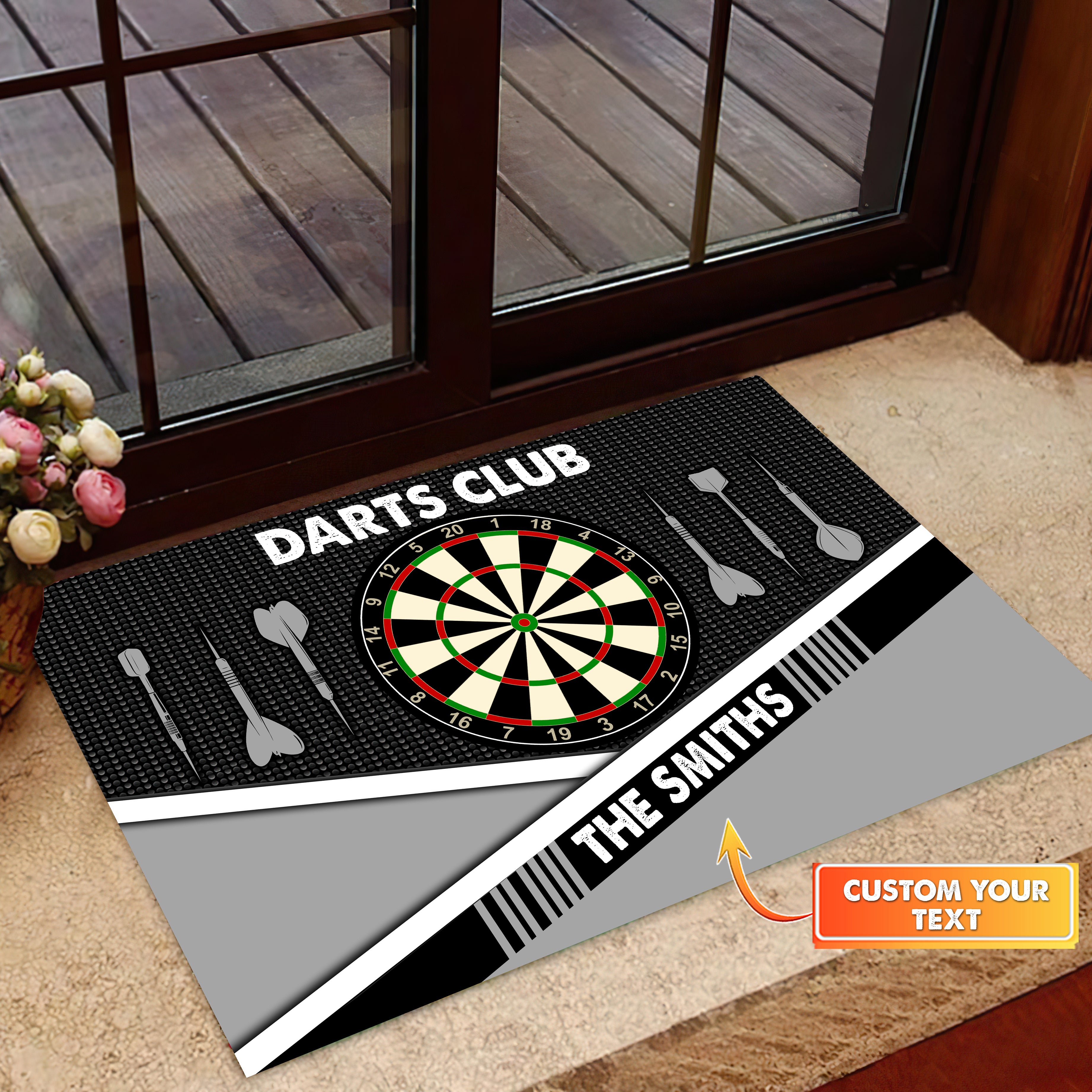 Darts Club Personalized Doormat Gift For Darts Player